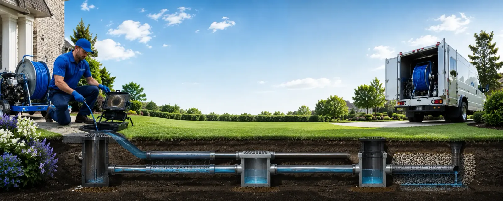 Outdoor drain cleaning information for North Kingsville, OH